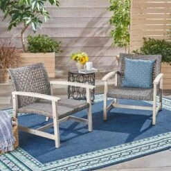 NicBex Set Of 2 Antique-Style Wicker Club Chair, Weather-Resistant Outdoor Dining Chairs With Acacia Wood & Wicker, Gray 19 NicBex Set Of 2 Antique-Style Wicker Club Chair, Weather-Resistant Outdoor Dining Chairs With Acacia Wood & Wicker, Gray -Nicbex GUEST 012ce2ed 9968 4b3c a8c7 9b7a0ac09a69