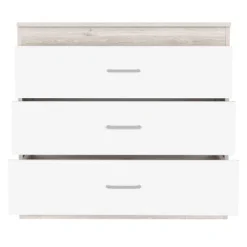 NicBex 3 Drawer Dresser For Bedroom,Modern Style Drawers With Metal Handle,Dressers For Kids Room,Living Room,Entry And Hallway,White/Pine -Nicbex GUEST 01dfae60 509f 4105 ae37 841a7f7bac6d