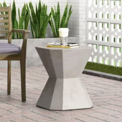 NicBex Modern Concrete Outdoor Side Table, LightWeight Geometric End Tables, All-Weather Garden Stools, Patio Accent Table 18 NicBex Modern Concrete Outdoor Side Table, LightWeight Geometric End Tables, All-Weather Garden Stools, Patio Accent Table -Nicbex GUEST 01e39819 6a7d 4974 94d2 b483a1b4c578