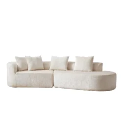 NicBex Couches For Living Room 114" Oversized Sectional Sofa Chenille Modern Upholstered 4-seater Curved Cloud Sofa Couch With Throw Pillows 7 NicBex Couches For Living Room 114" Oversized Sectional Sofa Chenille Modern Upholstered 4-seater Curved Cloud Sofa Couch With Throw Pillows -Nicbex GUEST 0373eb5c 3e77 464d ba77 309a85262d34