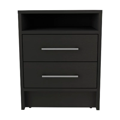 NicBex Modern Nightstand With 2 Drawers,19.9" Wooden Night Stand With Metal Handles,Bedside Table For Bedroom&Living Room,Bedroom Furniture 5 NicBex Modern Nightstand With 2 Drawers,19.9" Wooden Night Stand With Metal Handles,Bedside Table For Bedroom&Living Room,Bedroom Furniture - Image 3