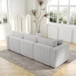 NicBex Couches For Living Room 44.9" Single Sofa Minimalist Corduroy Upholstered Sofa Couch With Pull Out Storage And 1 Piilow For Bedroom -Nicbex GUEST 0736b7f8 33f2 4fc3 94af 2c38c84e342a