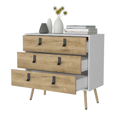 NicBex Rustic 3-Drawer Wide Bedroom Dressers With Wooden Legs,Chest Of Drawers For Bedroom,Entryway,Chic Dresser Chest 3 NicBex Rustic 3-Drawer Wide Bedroom Dressers With Wooden Legs,Chest Of Drawers For Bedroom,Entryway,Chic Dresser Chest