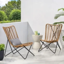 NicBex Set Of 2 Rattan Outdoor Dining Chair,Modern Patio Dining Chairs With Wicker Finish,Armless Wood Chairs Suitable For Patio,Garden,Gray/Brown 5 NicBex Set Of 2 Rattan Outdoor Dining Chair,Modern Patio Dining Chairs With Wicker Finish,Armless Wood Chairs Suitable For Patio,Garden,Gray/Brown -Nicbex GUEST 07589faf 36fa 49ed b219 aa336982dc5a