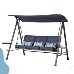 NicBex 3-Seat Outdoor Patio Swing Chair With Cushion,3 Lumbar Pillows And Adjustable Canopy For Patio Bedroom Porch Garden,Blue 11 NicBex 3-Seat Outdoor Patio Swing Chair With Cushion,3 Lumbar Pillows And Adjustable Canopy For Patio Bedroom Porch Garden,Blue -Nicbex GUEST 0961ae43 e0b2 4b51 b677 8d2f9ba6c00d