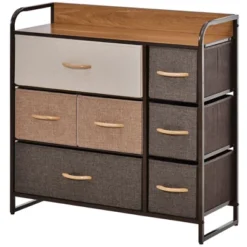NicBex 7 Drawers Dresser For Bedroom,Fabric Dresser With Wooden Platform,Dressers For Kids Room,Living Room,Entry And Hallway,Brown 10 NicBex 7 Drawers Dresser For Bedroom,Fabric Dresser With Wooden Platform,Dressers For Kids Room,Living Room,Entry And Hallway,Brown -Nicbex GUEST 0971f65c 56db 4ceb 9b65 26a0903c36cd