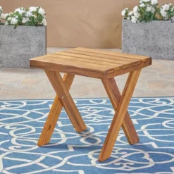 NicBex 18"/20" Outdoor Side Table,Square Patio End Table With Cross Base/Slab Design,Rustic Accent Table For Backyard And Deck,Outdoor Furniture,Teak 12 NicBex 18"/20" Outdoor Side Table,Square Patio End Table With Cross Base/Slab Design,Rustic Accent Table For Backyard And Deck,Outdoor Furniture,Teak -Nicbex GUEST 0a94f5f3 5ade 4922 aa50 070c56f1cd3b