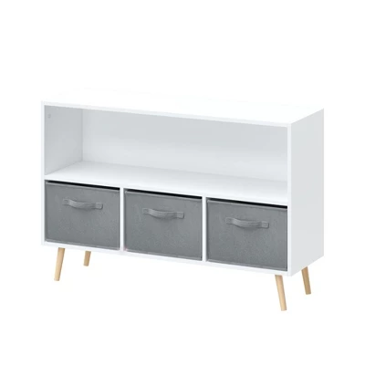 NicBex 3 Drawers Dresser For Bedroom,Fabric Dresser With Wooden Platform,Dressers For Kids Room,Living Room,Entry And Hallway,Gray 7 NicBex 3 Drawers Dresser For Bedroom,Fabric Dresser With Wooden Platform,Dressers For Kids Room,Living Room,Entry And Hallway,Gray - Image 5