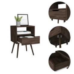 NicBex Wood Nightstand With Drawer,24.8" Modern Night Stand With Shelf,Bedside Table With Metal Legs,Side Table For Bedroom&Living Room 12 NicBex Wood Nightstand With Drawer,24.8" Modern Night Stand With Shelf,Bedside Table With Metal Legs,Side Table For Bedroom&Living Room -Nicbex GUEST 0d12ae81 69a4 4fce aeae 718169f92898