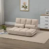 NicBex Folding Futon Sofa Bed Floor Sofa Bed Lazy Sofa With 2 Pillows, Multi-Angle And Position Adjustable Backrest