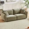 NicBex Couches For Living Room 68.1" Triple Sectional Sofa With 2 Pillows Padded Seat And Back And Armrests For Apartment, Light Green