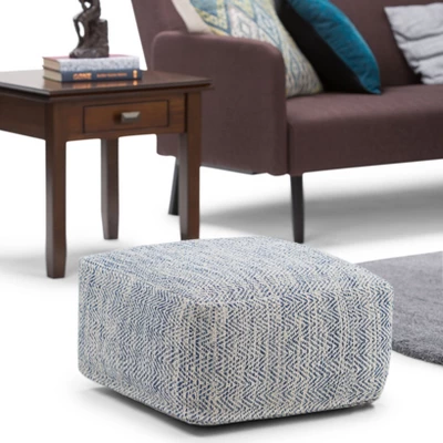 NicBex Square Pouf Ideal For Relaxing And Additional Seating Durable And Stylish Accent Furniture, Light Blue 6 NicBex Square Pouf Ideal For Relaxing And Additional Seating Durable And Stylish Accent Furniture, Light Blue - Image 4
