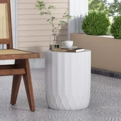 NicBex Modern Concrete Outdoor Side Table,Round End Table With Different Designs,Patio Table For Garden,Poolside,Antique White 16 NicBex Modern Concrete Outdoor Side Table,Round End Table With Different Designs,Patio Table For Garden,Poolside,Antique White -Nicbex GUEST 12d61a7a 6445 4c87 abcf 22b1f27c796b