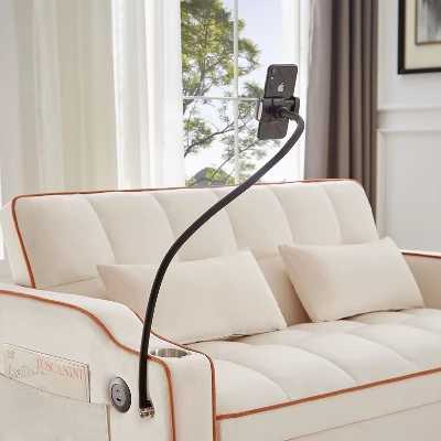 NicBex Modern Pull Out Sofa Bed Convertible Sofa Couch With Adjustable Back, USB Port And Swivel Phone Stand For Living Room 6 NicBex Modern Pull Out Sofa Bed Convertible Sofa Couch With Adjustable Back, USB Port And Swivel Phone Stand For Living Room - Image 4