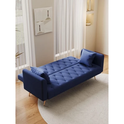 NicBex 71 Inch Velvet Convertible Love Seat Sofa With 2 Throw Pillows For Living Room,Bedroom,Office,Apartment 3 NicBex 71 Inch Velvet Convertible Love Seat Sofa With 2 Throw Pillows For Living Room,Bedroom,Office,Apartment