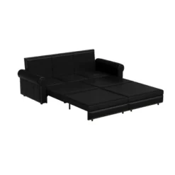 NicBex 93.7" Multi-Functional Sofa Bed Pull-out 3-in-1 Faux Leather Convertible Sleeper Sofa With Nailhead Trim & Rolled Arm For Living Room 16 NicBex 93.7" Multi-Functional Sofa Bed Pull-out 3-in-1 Faux Leather Convertible Sleeper Sofa With Nailhead Trim & Rolled Arm For Living Room -Nicbex GUEST 14d143be 3e80 4627 81c8 523f22452379