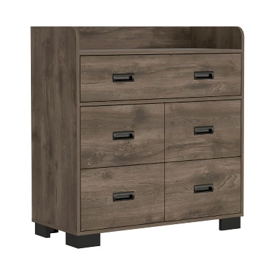 NicBex 5 Drawer Dresser For Bedroom,Modern Style Drawers With Black Pulls,,Dressers For Kids Room,Living Room,Entry And Hallway 7 NicBex 5 Drawer Dresser For Bedroom,Modern Style Drawers With Black Pulls,,Dressers For Kids Room,Living Room,Entry And Hallway - Image 5