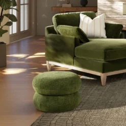 NicBex 19.5" Low Round Upholstered Ottoman Modern Versatile Ottoman Foot Rest With Unique Stacked Pouf Design For Living Room 12 NicBex 19.5" Low Round Upholstered Ottoman Modern Versatile Ottoman Foot Rest With Unique Stacked Pouf Design For Living Room -Nicbex GUEST 15ff1717 f448 4a1b b04b 6965729852ca