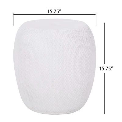 NicBex 15.75" Outdoor Side Table,Lightweight Concrete Patio End Table With Woven Design,Modern Accent Table For Garden,Patio & Deck 3 NicBex 15.75" Outdoor Side Table,Lightweight Concrete Patio End Table With Woven Design,Modern Accent Table For Garden,Patio & Deck