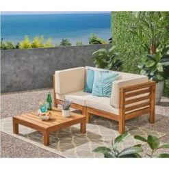 NicBex Modular Sectional Sofa Set, Outdoor Patio Sofa Set, 2-Piece Loveseat With Square Coffee Table, Acacia Wood Outdoor Couch Set 15 NicBex Modular Sectional Sofa Set, Outdoor Patio Sofa Set, 2-Piece Loveseat With Square Coffee Table, Acacia Wood Outdoor Couch Set -Nicbex GUEST 16d9fb2d 041c 49dc a5c2 ce5427086b35