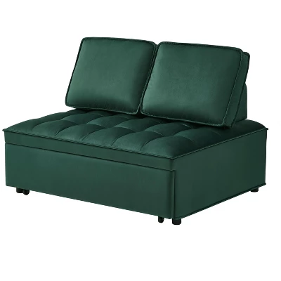 NicBex Convertible Sleeping Sofa Bed,Velvet 2 Seat Sofa With 2 Removable Back Pillow For Living Room,Apartment,Office 3 NicBex Convertible Sleeping Sofa Bed,Velvet 2 Seat Sofa With 2 Removable Back Pillow For Living Room,Apartment,Office