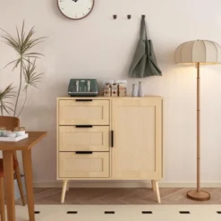 NicBex Modern 3-Drawer Rattan Bedroom Dressers With Storage Cabinet,Chest Of Drawers For Bedroom,Entryway,Square Wooden Dresser 11 NicBex Modern 3-Drawer Rattan Bedroom Dressers With Storage Cabinet,Chest Of Drawers For Bedroom,Entryway,Square Wooden Dresser -Nicbex GUEST 17570ea6 5244 42c5 92ac 7b541726f0bf