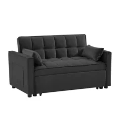 NicBex 3-in-1 Convertible Sofa Bed With Pull-out Bed,Velvet Loveseat Futon Sofa With Reclining Backrest & 2 Pillows For Bedroom,Living Room 10 NicBex 3-in-1 Convertible Sofa Bed With Pull-out Bed,Velvet Loveseat Futon Sofa With Reclining Backrest & 2 Pillows For Bedroom,Living Room -Nicbex GUEST 1849220d 970f 4068 80e8 09c4a058a13a