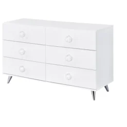 NicBex Modern 6-Drawer White Bedroom Dressers With Unique Handles,Chest Of Drawers For Bedroom,Entryway,Wooden Dresser Chest -Nicbex GUEST 195da271 af4e 478e 8f94 e2cf262efb11