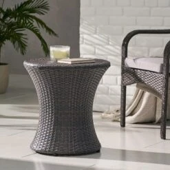 NicBex Hourglass PE Rattan Side Table, Weather-Resistant Outdoor&Indoor End Table, Boho Patio Stool For Poolside & Garden 13 NicBex Hourglass PE Rattan Side Table, Weather-Resistant Outdoor&Indoor End Table, Boho Patio Stool For Poolside & Garden -Nicbex GUEST 19b588fe 2bf5 48d7 b017 a66cda67d306