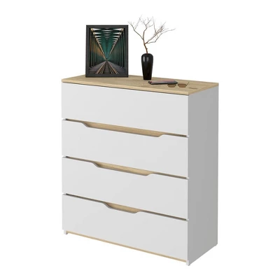NicBex 4 Drawers Dresser For Bedroom,Dressers With Light Oak Wooden Top,Modern Freestanding Dresser,Storage Dresser For Bedroom 8 NicBex 4 Drawers Dresser For Bedroom,Dressers With Light Oak Wooden Top,Modern Freestanding Dresser,Storage Dresser For Bedroom - Image 6