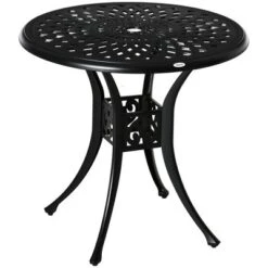 NicBex 30.8" Outdoor Dining Table,Round Aluminum Patio Table With Black Frame And Umbrella Hole For 2 To 4 Chairs,Outdoor Furniture,Black 10 NicBex 30.8" Outdoor Dining Table,Round Aluminum Patio Table With Black Frame And Umbrella Hole For 2 To 4 Chairs,Outdoor Furniture,Black -Nicbex GUEST 1c98c1d3 2f77 4e0e 9288 ca9594981400