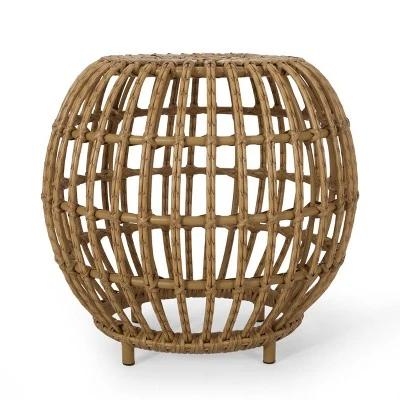 NicBex 19.7"/29.5" Wicker Outdoor Side Table,Woven Round End Table With Open Structure,Patio Table For Deck,Garden,Pool,Outdoor Furniture,Light Brown 8 NicBex 19.7"/29.5" Wicker Outdoor Side Table,Woven Round End Table With Open Structure,Patio Table For Deck,Garden,Pool,Outdoor Furniture,Light Brown - Image 6