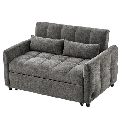 NicBex 52.8 Inch Tufted Loveseat Sofa Pull-out Sofa Bed With Adjustable Backrest,3 USB Ports And 2 Pillows For Living Room,Apartment 8 NicBex 52.8 Inch Tufted Loveseat Sofa Pull-out Sofa Bed With Adjustable Backrest,3 USB Ports And 2 Pillows For Living Room,Apartment - Image 7