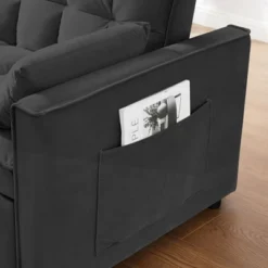 NicBex Convertible Sofa Bed Loveseat Couch With Storage & Detachable Backs,Upholstered Velvet Sleeper Sofa For Living Room,Bedroom -Nicbex GUEST 1fb17947 ebce 4209 b5f2 4b63506bd44f