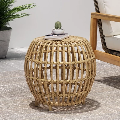 NicBex Outdoor End Table Modern Outdoor Rattan Outdoor Side Table, Wicker Patio Table Outdoor Coffee Table Small Table For Backyard, Balcony, Porch 6 NicBex Outdoor End Table Modern Outdoor Rattan Outdoor Side Table, Wicker Patio Table Outdoor Coffee Table Small Table For Backyard, Balcony, Porch - Image 4