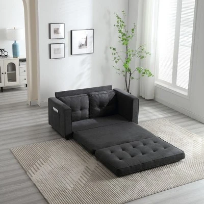 NicBex 55 Inch Velvet Sectional Sofa Bed Luxury Foldable Sleeper Sofabed Modern Convertible Design Living Room Statement Piece 8 NicBex 55 Inch Velvet Sectional Sofa Bed Luxury Foldable Sleeper Sofabed Modern Convertible Design Living Room Statement Piece - Image 6