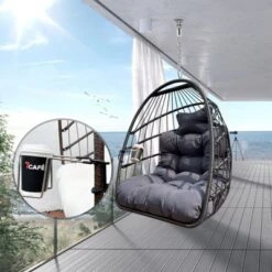 NicBex Indoor Outdoor Hammock Egg Chair Without Stand,Hanging Chair With Foldable Frame For Patio Bedroom Porch Garden