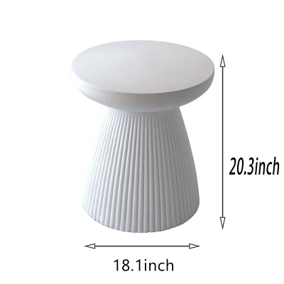 NicBex 18.1" Modern Outdoor Side Table,Heavy-Duty Round End Table With Faux Terrazzo Finish,Patio Table For Garden,Poolside,Outdoor Furniture 4 NicBex 18.1" Modern Outdoor Side Table,Heavy-Duty Round End Table With Faux Terrazzo Finish,Patio Table For Garden,Poolside,Outdoor Furniture - Image 2
