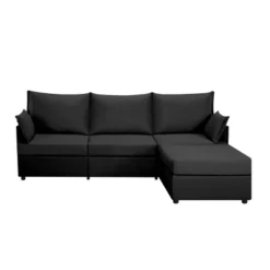 NicBex 93.7 Inch L-Shaped Sectional Sofa,3-Seat Couch With Movable Ottoman And 2 Pillows For Living Room,Bedroom 12 NicBex 93.7 Inch L-Shaped Sectional Sofa,3-Seat Couch With Movable Ottoman And 2 Pillows For Living Room,Bedroom -Nicbex GUEST 2393148f 7178 47f3 891e a6dbf8adb19f