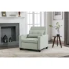NicBex 3-in-1 Convertible Sleeper Chair,Leather Folding Sofa Bed With USB Ports,Comfortable Couches With 4 Side Pockets For Living Room,Green