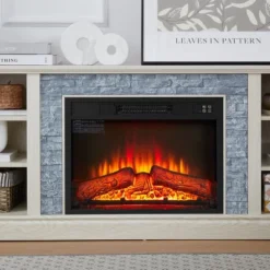 NicBex 70.12 Inch Fireplace TV Stand For TVs Up To 70",Media Entertainment Center With 18"Fireplace Insert,White -Nicbex GUEST 25cfc908 2296 4e57 bf08 6f645ebc9b78