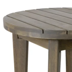 NicBex 16" Solid Acacia Wood Side Table, Rustic Outdoor End Table, Natural Water-Resistant Patio Stool For Garden Yard Pool -Nicbex GUEST 25f63404 3258 46f3 87db fd3c7f354e68