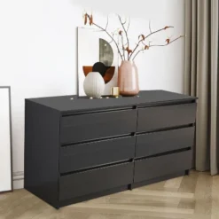 NicBex 6 Drawer Double Dresser For Bedroom,Modern Freestanding Dresser,Storage Dressers For Bedroom, Living Room, Hallway -Nicbex GUEST 28823d31 2e2f 40e2 b242 0def68d29800