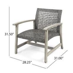 NicBex Set Of 2 Antique-Style Wicker Club Chair, Weather-Resistant Outdoor Dining Chairs With Acacia Wood & Wicker, Gray 25 NicBex Set Of 2 Antique-Style Wicker Club Chair, Weather-Resistant Outdoor Dining Chairs With Acacia Wood & Wicker, Gray -Nicbex GUEST 28875c71 75c0 4a5a 846e 23fb7befb3e5