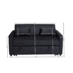 NicBex Convertible Sofa Bed Loveseat Couch With Pull Out Bed & Adjustable Backrest,Upholstered Sleeper Sofa For Living Room,Bedroom -Nicbex GUEST 291925cb d387 4664 9ce0 cdd953c85aef