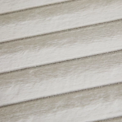 NicBex 22.05" Round Faux Fur Pouf Ottoman With Black Metal Legs, Upholstered Footrest For Living Room, Bedroom & Entryway 6 NicBex 22.05" Round Faux Fur Pouf Ottoman With Black Metal Legs, Upholstered Footrest For Living Room, Bedroom & Entryway - Image 4