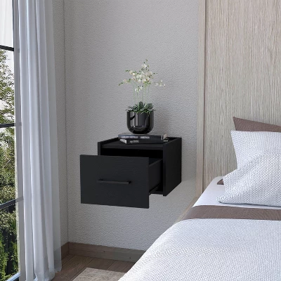 NicBex Floating Modern Nightstand,Wall Mounted Night Stand With Drawer & Shelf,Space-Saving Bedside Table For Bedroom Furniture 7 NicBex Floating Modern Nightstand,Wall Mounted Night Stand With Drawer & Shelf,Space-Saving Bedside Table For Bedroom Furniture - Image 5