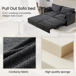 NicBex Convertible Pull Out Sofa Bed Loveseat Couch With Charging Ports & Side Storage,Chenille Fabric Sleeper Sofa For Living Room,Bedroom,Gray73.6" 8 NicBex Convertible Pull Out Sofa Bed Loveseat Couch With Charging Ports & Side Storage,Chenille Fabric Sleeper Sofa For Living Room,Bedroom,Gray73.6" -Nicbex GUEST 2c10ac09 f160 4ca7 99bc 0ef0463413e1