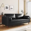 NicBex Modern 3-Seat Tufted Design Sofa Couch For Living Room,Bedroom,PU Leather Upholstered Lounge Settee Sofa With Deep Cushions