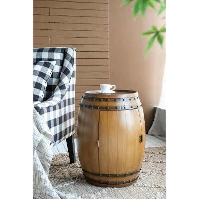 NicBex Outdoor End Table Modern Drum Outdoor Coffee Table Outdoor Side Table, Drum Patio Table Small Table For Backyard, Balcony, Porch 10 NicBex Outdoor End Table Modern Drum Outdoor Coffee Table Outdoor Side Table, Drum Patio Table Small Table For Backyard, Balcony, Porch - Image 8